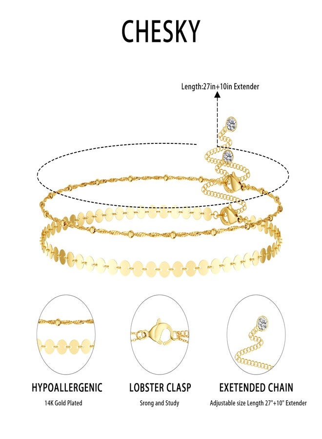 CHESKY Gold Waist Beads, Dainty Waist Chain Summer Body Chain Jewelry for Women Hypoallergenic Belly Wave Chain Non Tarnish Waterproof Gold Beach Jewelry for Women Gifts - Image 5